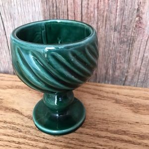 Hull Pottery Green Pedestal Planter